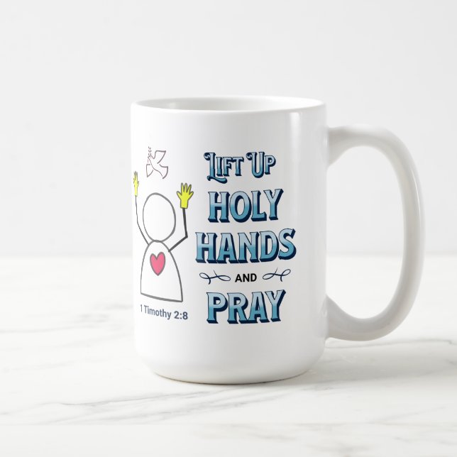 LIFT UP HOLY HANDS COFFEE MUG (Right)