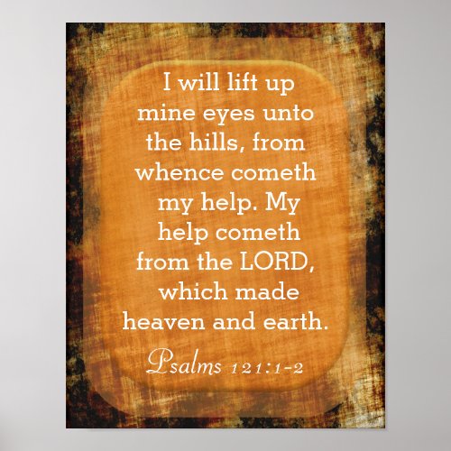 Lift Up Mine Eyes _ Psalms 1211_2 Poster