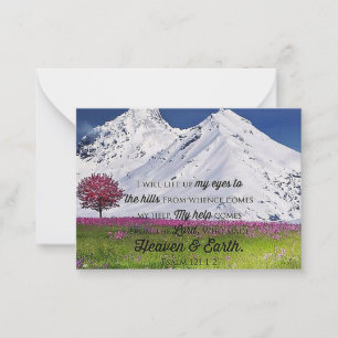 Lift up my eyes note card