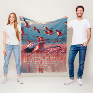 Lift Up Your Eyes on High, God & Creation Verse Fleece Blanket