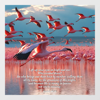 Lift Up Your Eyes on High, God & Creation Verse Window Cling