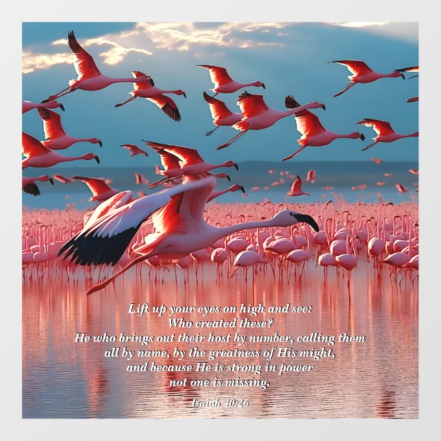 Lift Up Your Eyes on High, God & Creation Verse Window Cling (Sheet)