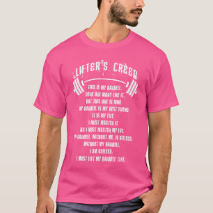 Lifter'S Creed Barbell Gym Motivational T-Shirt