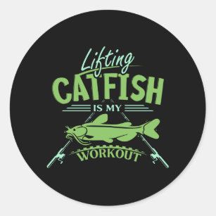 Fishing Heartbeat Classic Round Sticker