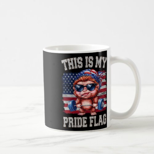 Lifting Barbell 4th Of July This Is My Pride Flag  Coffee Mug
