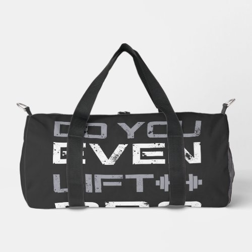 lifting bro Bro Funny Gym Typography Duffle Bag