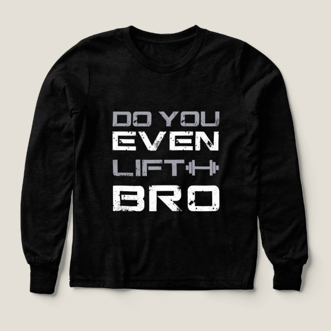 lifting bro Bro Funny Gym Typography Tri-Blend Shirts (Design Front)