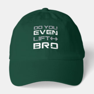 lifting bro Funny Gym Typography Hat