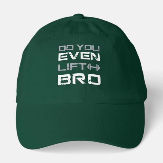 lifting bro Funny Gym Typography Hat (Front)