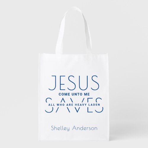 Lifting Burdens Christian Message Grocery Bag