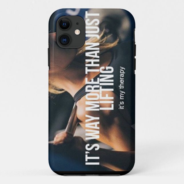 Lifting Is My Therapy - Women's Gym Workout Case-Mate iPhone Case (Back)