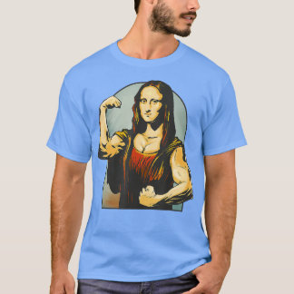 Lifting Mona Lisa Fitness Bodybuilding T-Shirt