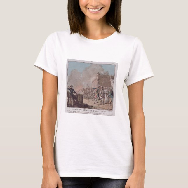 Lifting of the Siege of Pondicherry, 1748, engrave T-Shirt (Front)