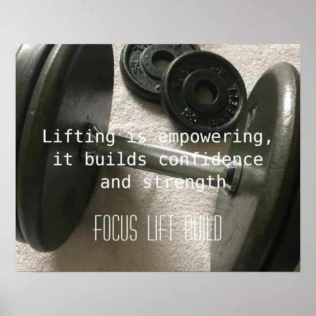 Lifting Weights is Empowering Poster (Front)