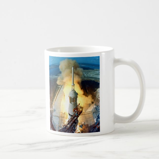 Liftoff of the Apollo 11 Saturn V Space Vehicle Coffee Mug (Right)