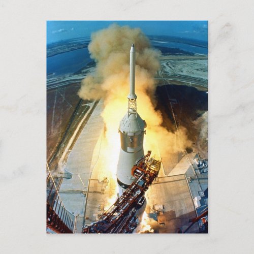 Liftoff of the Apollo 11 Saturn V Space Vehicle Postcard