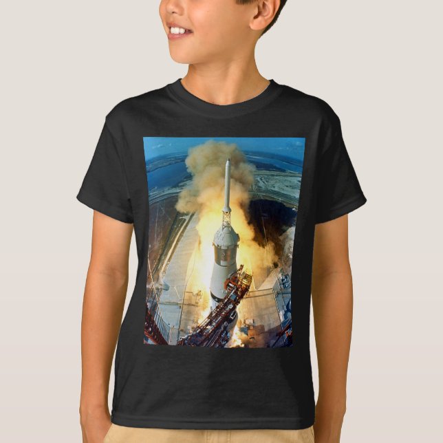 Liftoff of the Apollo 11 Saturn V Space Vehicle T-Shirt (Front)
