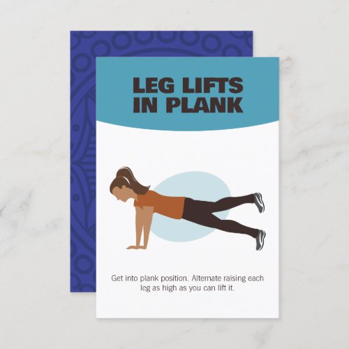 Lifts in Plank_Personalized Exercise Fitness Card
