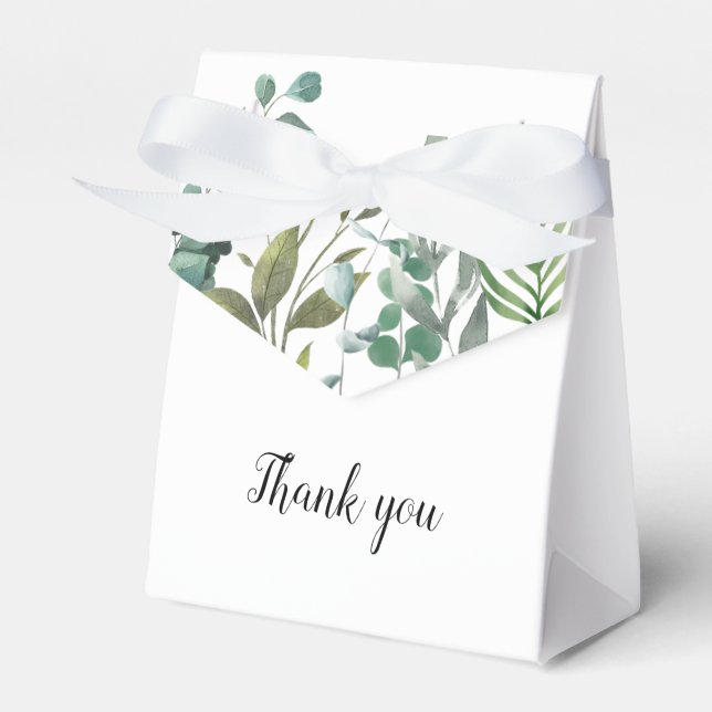 LIFY Botanical Eucalyptus Leaves Wedding Favor Boxes (Front Side)