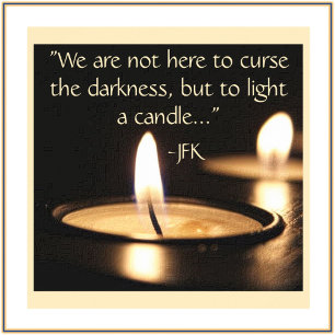 Light A Candle JFK Quote Poster
