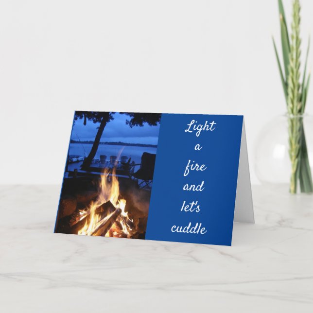 LIGHT A FIRE "AND LET'S CELEBRATE" OUR ANNIVERSARY CARD (Front)