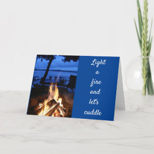 LIGHT A FIRE "AND LET'S CELEBRATE" OUR ANNIVERSARY CARD