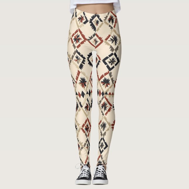 Light Abstract Pattern Leggings (Front)