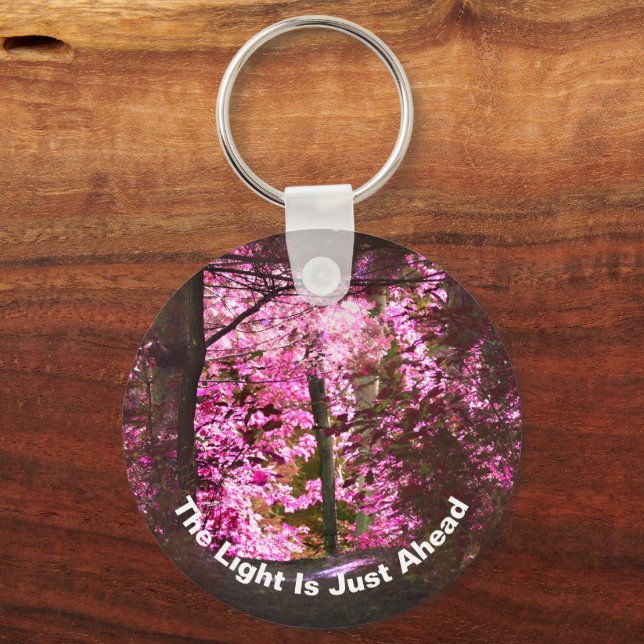 Light Ahead On Path Inspirational  Keychain (Front)