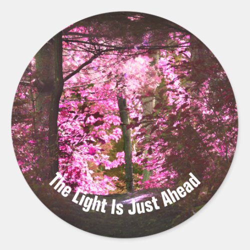 Light Ahead On The Path Inspirational  Classic Round Sticker