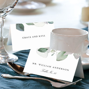 Light Airy Watercolor Botanical Wedding or Banquet Table Number