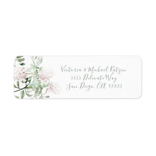 Light  Airy watercolor floral Label