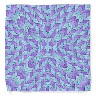 Light Amethyst and Pale Aqua Pattern Bandana