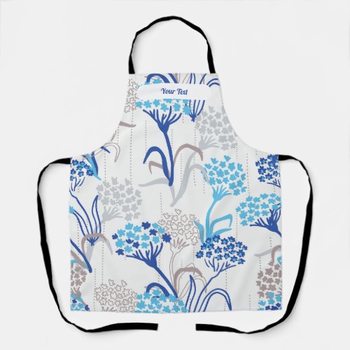 Light and Airy Hydrangea Floral Pattern Apron