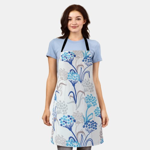 Light and Airy Hydrangea Floral Pattern Apron