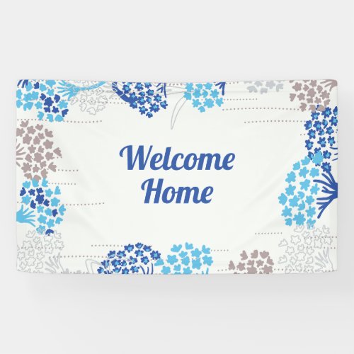 Light and Airy Hydrangea Floral Pattern Banner