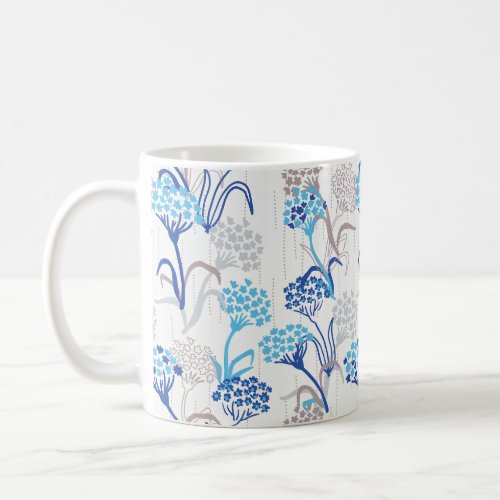 Light and Airy Hydrangea Floral Pattern Coffee Mug