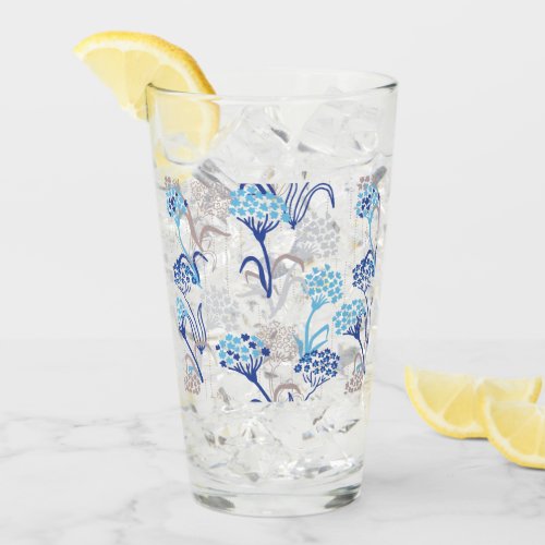 Light and Airy Hydrangea Floral Pattern Glass