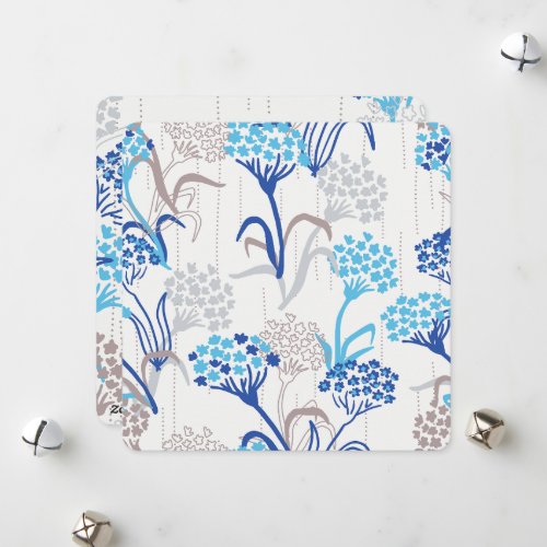 Light and Airy Hydrangea Floral Pattern Holiday Card