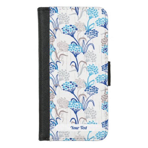 Light and Airy Hydrangea Floral Pattern iPhone 87 Wallet Case
