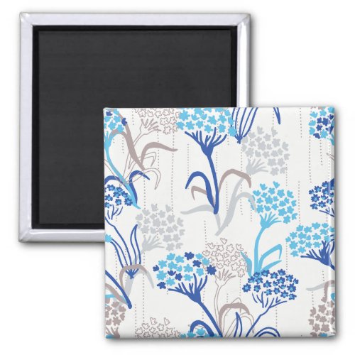 Light and Airy Hydrangea Floral Pattern Magnet