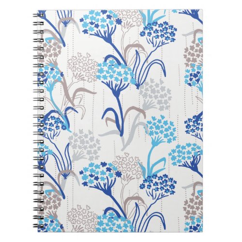 Light and Airy Hydrangea Floral Pattern Notebook