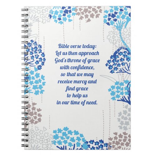 Light and Airy Hydrangea Floral Pattern Notebook