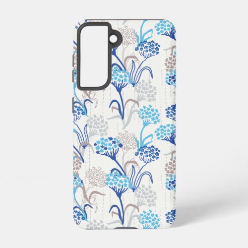 Light and Airy Hydrangea Floral Pattern Samsung Galaxy S21 Case