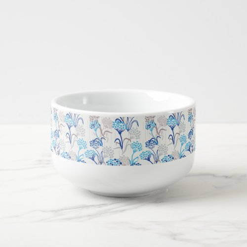 Light and Airy Hydrangea Floral Pattern Soup Mug