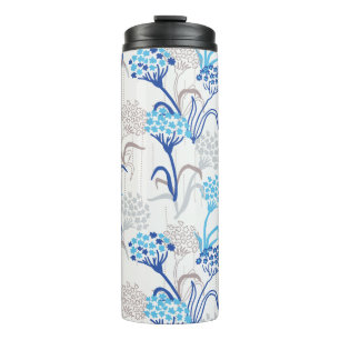 Light and Airy Hydrangea Floral Pattern Thermal Tumbler