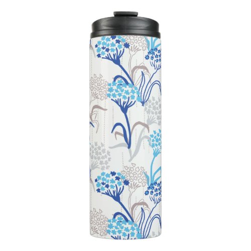 Light and Airy Hydrangea Floral Pattern Thermal Tumbler