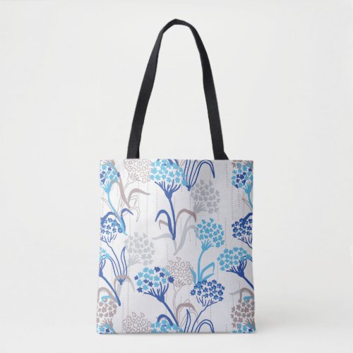 Light and Airy Hydrangea Floral Pattern Tote Bag