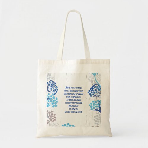 Light and Airy Hydrangea Floral Pattern Tote Bag