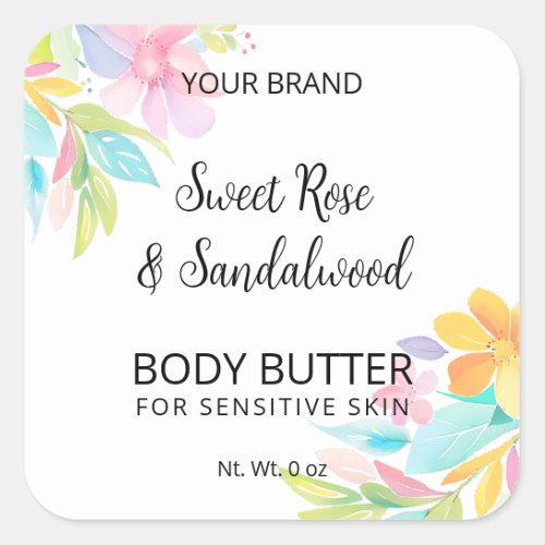 Light And Bright Body Butter Jar Product Labels