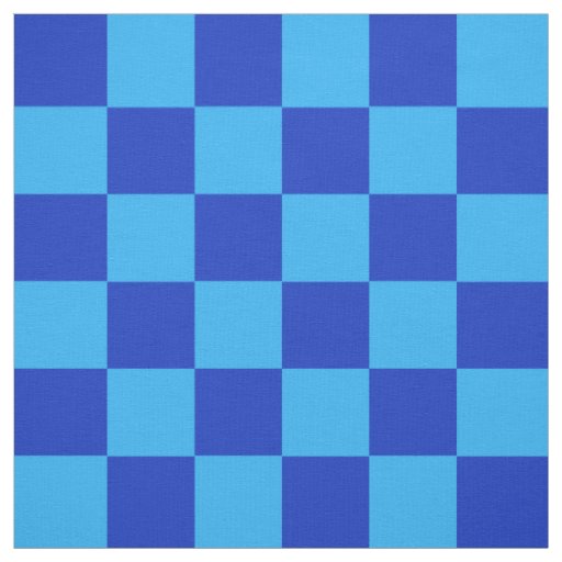Light and Dark Blue Checker Design  Fabric